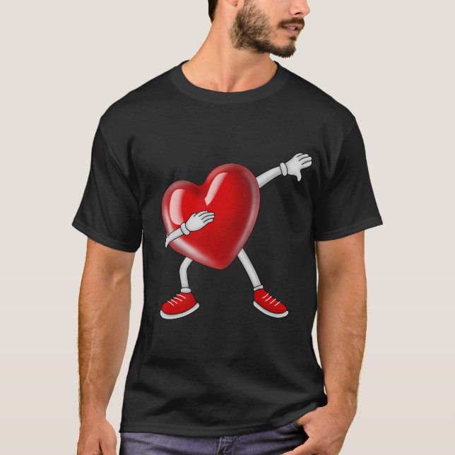 Camiseta Dabbing Heart Engraçado Gift Dia de os namorados (Frente)