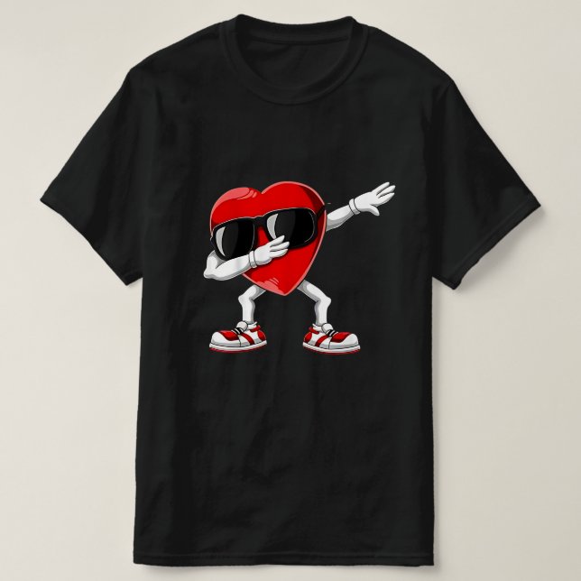 Camiseta Dabbing Heart Engraçado Gifts Mens Garotos Namorad (Frente do Design)