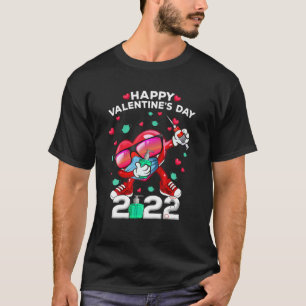 Camiseta Dabbing Heart In A Mask Happy Valentines Day 2022