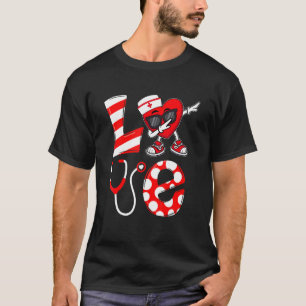 Camiseta Dabbing Heart With Nurse Hat Dia de os namorados N