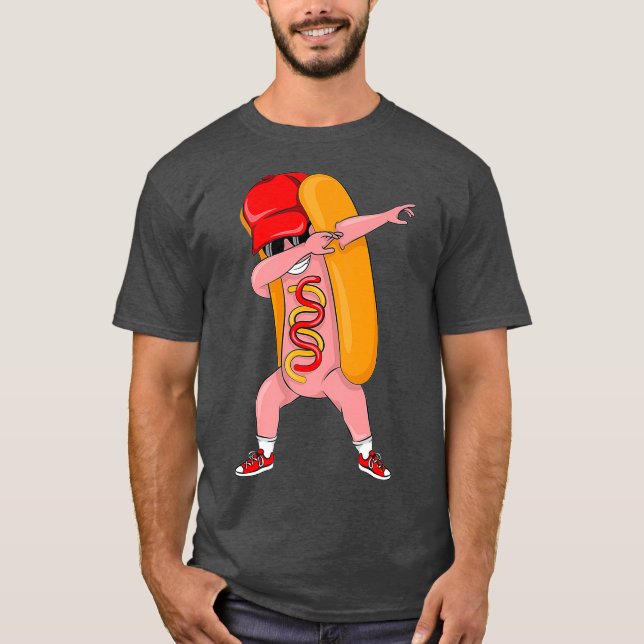 Camiseta Dabbing hot dog Dab Funny Gift ideal para homens c (Frente)