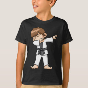 Camiseta Dabbing Karate Boy Engraçado Cartoon de Artes Marc