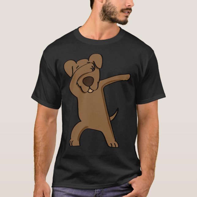 Camiseta Dabbing Labrador Labrador Retriever Dab Yellow Lab (Frente)