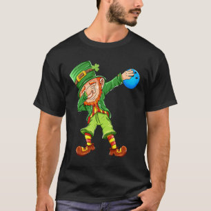 Camiseta Dabbing Leprechaun B0wling Dia de São Patrício Spo