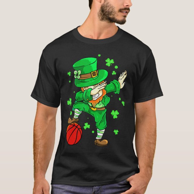 Camiseta Dabbing Leprechaun Boys Men Bysket (Frente)