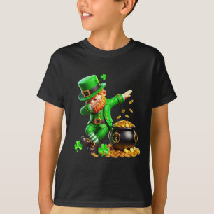 Camiseta Dabbing Leprechaun Dia de São Patrício - Panela de
