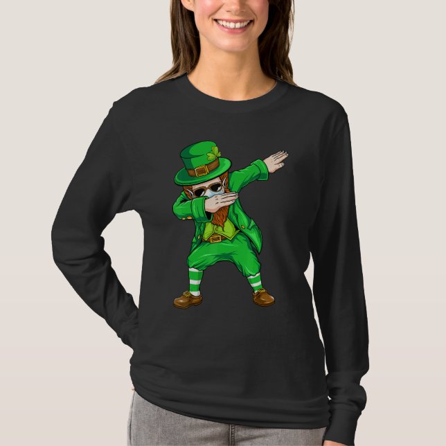 Camiseta Dabbing Leprechaun Face Mask Boys (Frente)