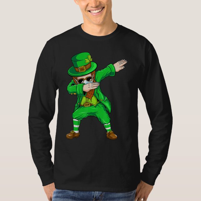 Camiseta Dabbing Leprechaun Face Mask Boys (Frente)