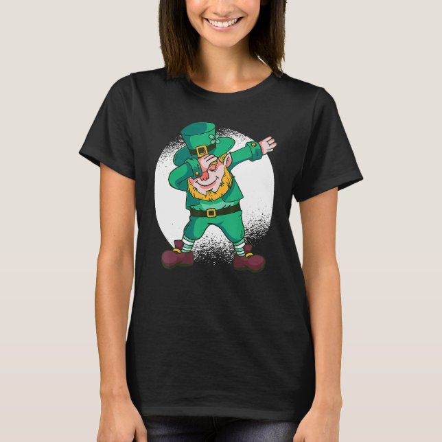 Camiseta Dabbing Leprechaun Funny Dancing Leprechaun St Pat (Frente)