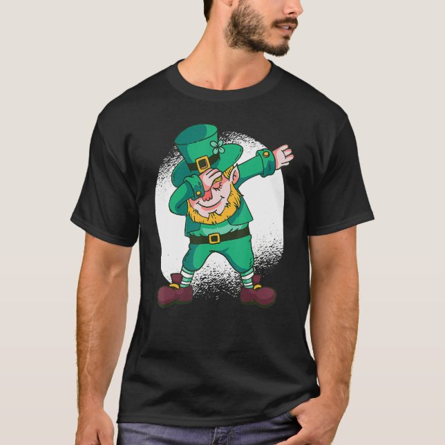 Camiseta Dabbing Leprechaun Funny Dancing Leprechaun St Pat (Frente)