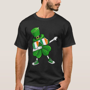 Camiseta Dabbing Leprechaun Shamrock Rua Patrick Day Boys