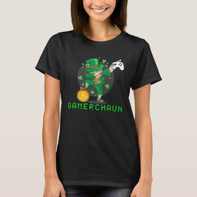 Camiseta Dabbing Leprechaun Shenanigans Gamerchaun Unicorn (Frente)