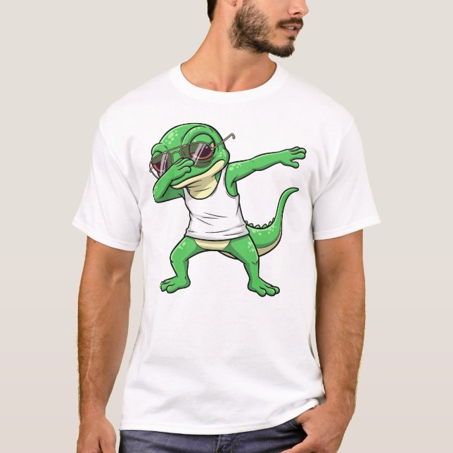 Camiseta Dabbing Lizard Funny Cute Dab Dance (Frente)
