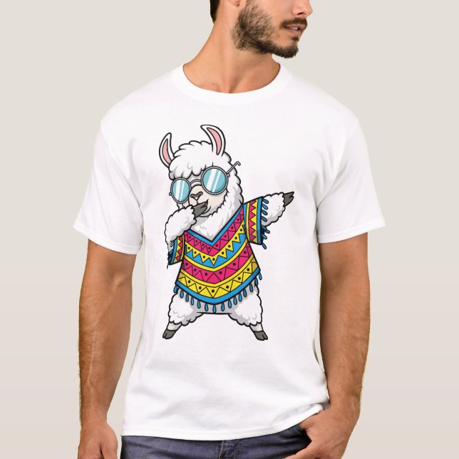 Camiseta Dabbing Llama Funny Cute Dab Dance (Frente)