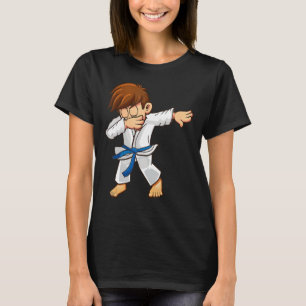 Camiseta Dabbing marcianos com cinturão azul Karate e