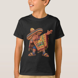 Camiseta Dabbing Mexican Poncho Dab Dance Cinco De Mayo Gif