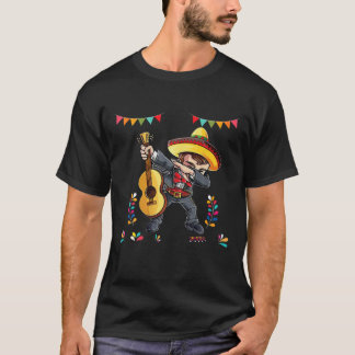 Camiseta Dabbing Mexicano Mariachi With Guitar Cinco De May