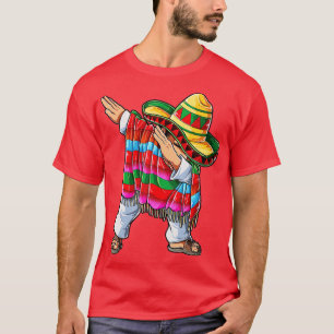 Camiseta Dabbing mexicano Poncho Cinco de Mayo Boys Men Som
