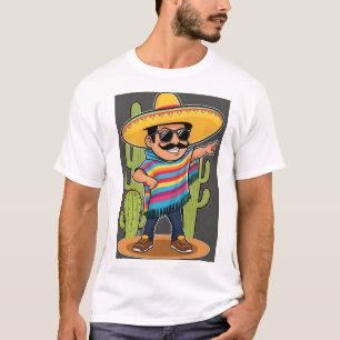Camiseta Dabbing mexicano Poncho Cinco de Mayo Men Sombrero