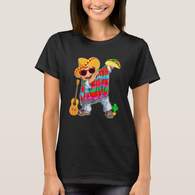Camiseta Dabbing mexicano Poncho Cinco De Mayo Men Sombrero (Frente)
