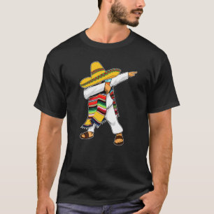 Camiseta Dabbing Mexicano Poncho Cinco De Mayo Sombrero