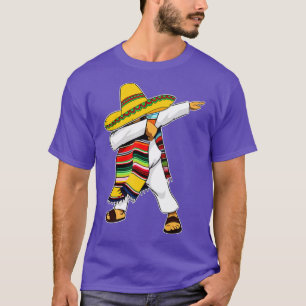 Camiseta Dabbing Mexicano Poncho Cinco de Mayo Sombrero 1