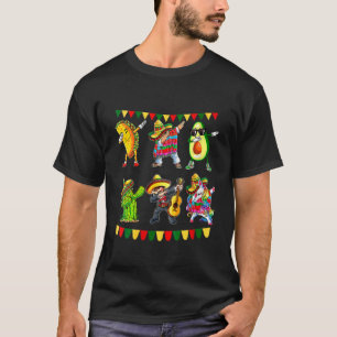 Camiseta Dabbing mexicano Poncho Cinco De Mayo Taco Avocado