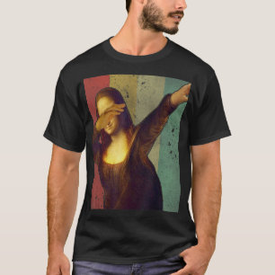 Camiseta Dabbing Mona Lisa Retro Art Eacher