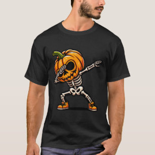 Camiseta Dabbing no Dia das Bruxas Esqueleto Meninos Traves