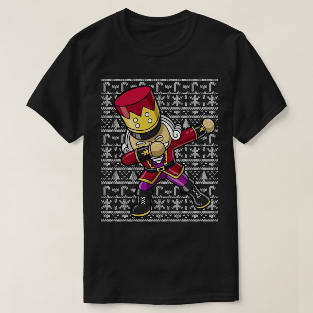 Camiseta Dabbing Nutcracker Ugly Christmas (Frente do Design)