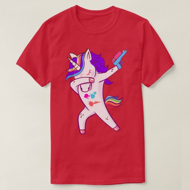 Camiseta Dabbing Paintball Funny Unicorn (Frente do Design)
