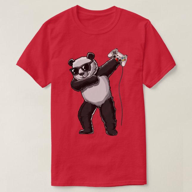 Camiseta Dabbing panda gamer de jogos engraçados (Frente do Design)