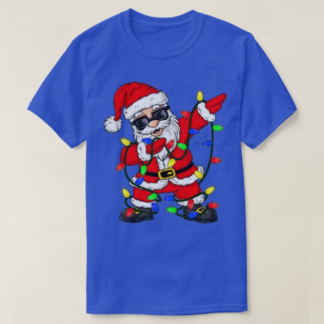 Camiseta Dabbing Papai Noel, Árvore de Natal, Criança (Frente do Design)