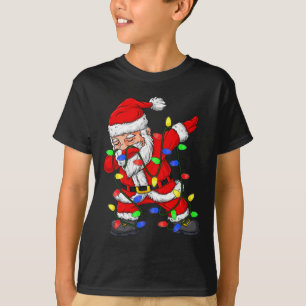 Camiseta Dabbing Papai Noel, Árvore de Natal, Criança