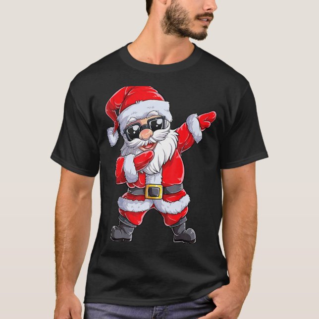 Camiseta Dabbing Papai Noel Christmas Boys Men Xmas Dab Da (Frente)