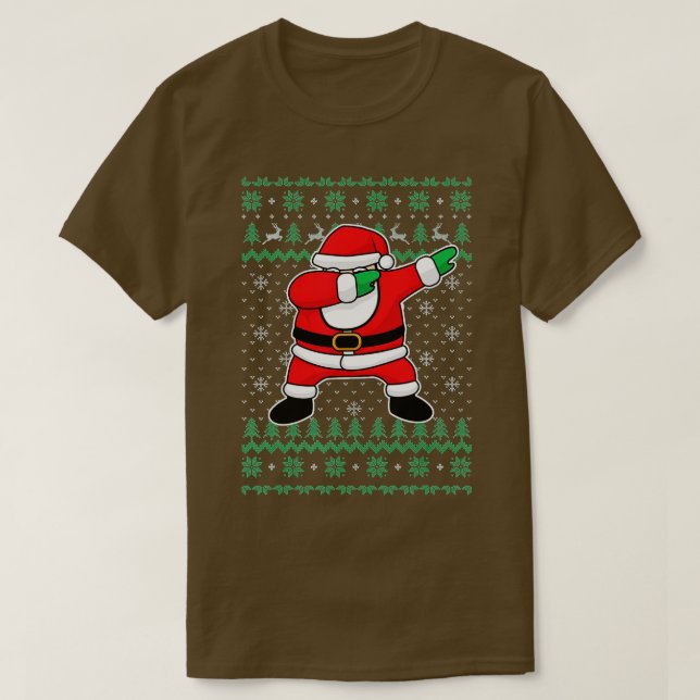 Camiseta Dabbing Papai Noel Feriados de Natal (Frente do Design)
