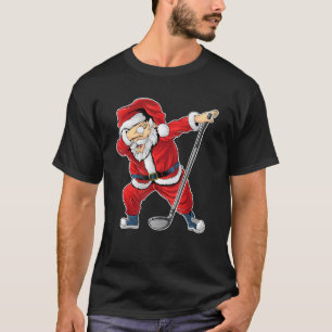 Camiseta Dabbing Papai Noel tocando Papais noeis de golfe