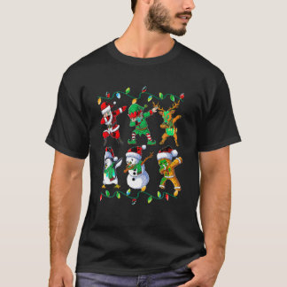 Camiseta Dabbing Papais noeis Amigos Xmas presentes criança
