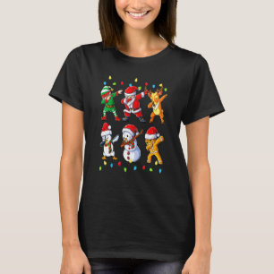 Camiseta Dabbing Papais noeis Elf Amigos Figurino da Famíli