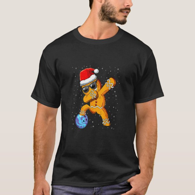 Camiseta Dabbing Papais noeis Gingerpão B0wwling Natal Paja (Frente)