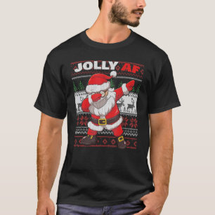 Camiseta Dabbing Papais noeis Jolly Af Inapropriado Febre C