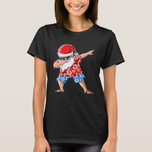Camiseta Dabbing Papais noeis T Shirt Hawaiai Claus
