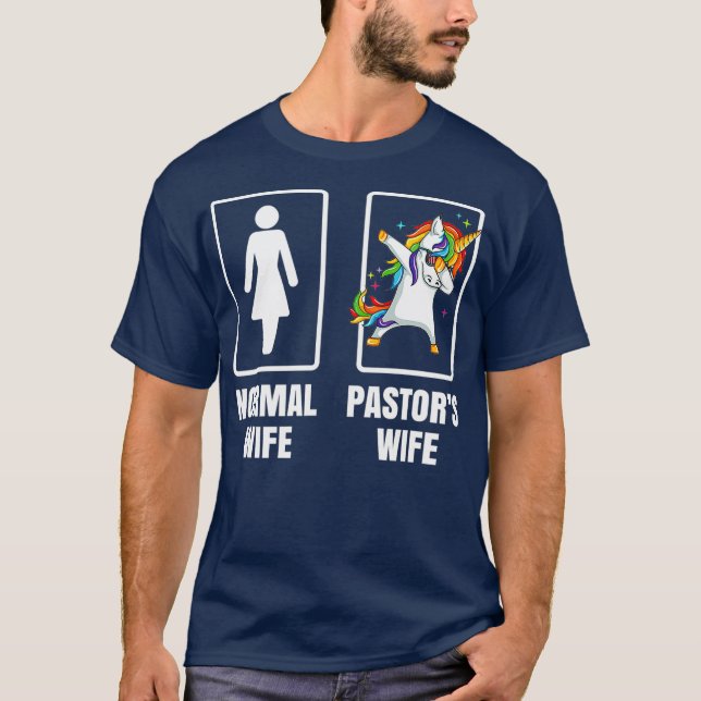 Camiseta Dabbing Pastores Unicórnios Esposa Primeira-Dama (Frente)