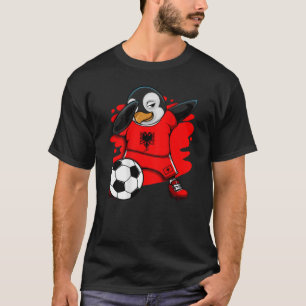 Camiseta Dabbing Penguin Albânia Soccer Fans Jersey