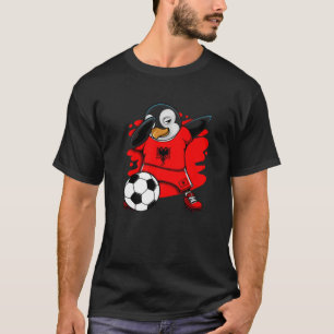 Camiseta Dabbing Penguin Albânia Soccer Fans Jersey