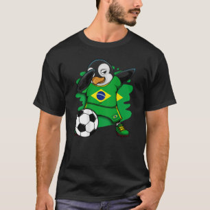 Camiseta Dabbing Penguin Brazil Soccer Fans Jersey