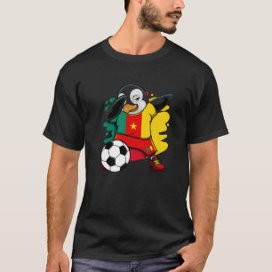 Camiseta Dabbing Penguin Cameroon Soccer Fans Jersey