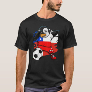 Camiseta Dabbing Penguin Chile Soccer Fans Jersey Flag Foot