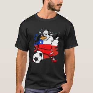 Camiseta Dabbing Penguin Chile Soccer Fans Jersey Flag Foot