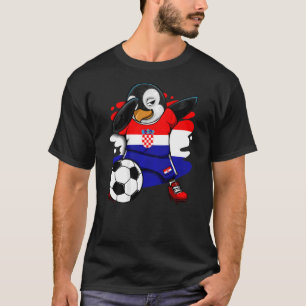 Camiseta Dabbing Penguin Croácia Soccer Fans Jersey
